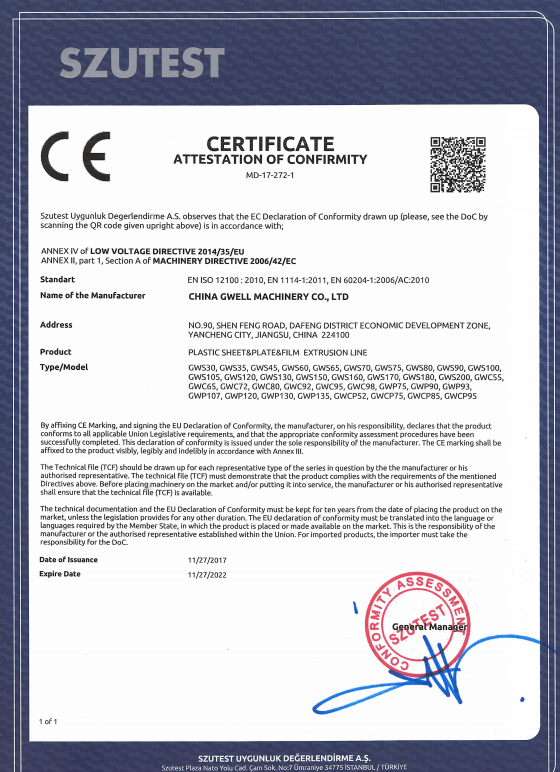 China Gwell Machinery Co., Ltd kalite kontrol 0